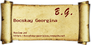 Bocskay Georgina névjegykártya